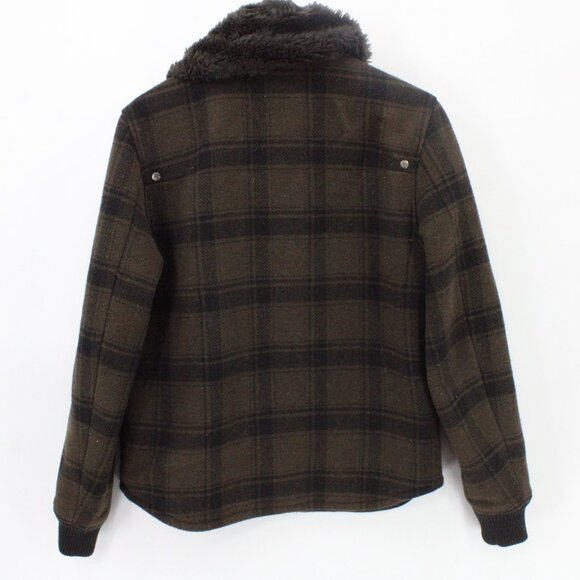 Projek Raw Lumber Jacket Mens Brown Plaid Full Zip Outdoor Multi Pocket Lined M - Picture 7 of 9